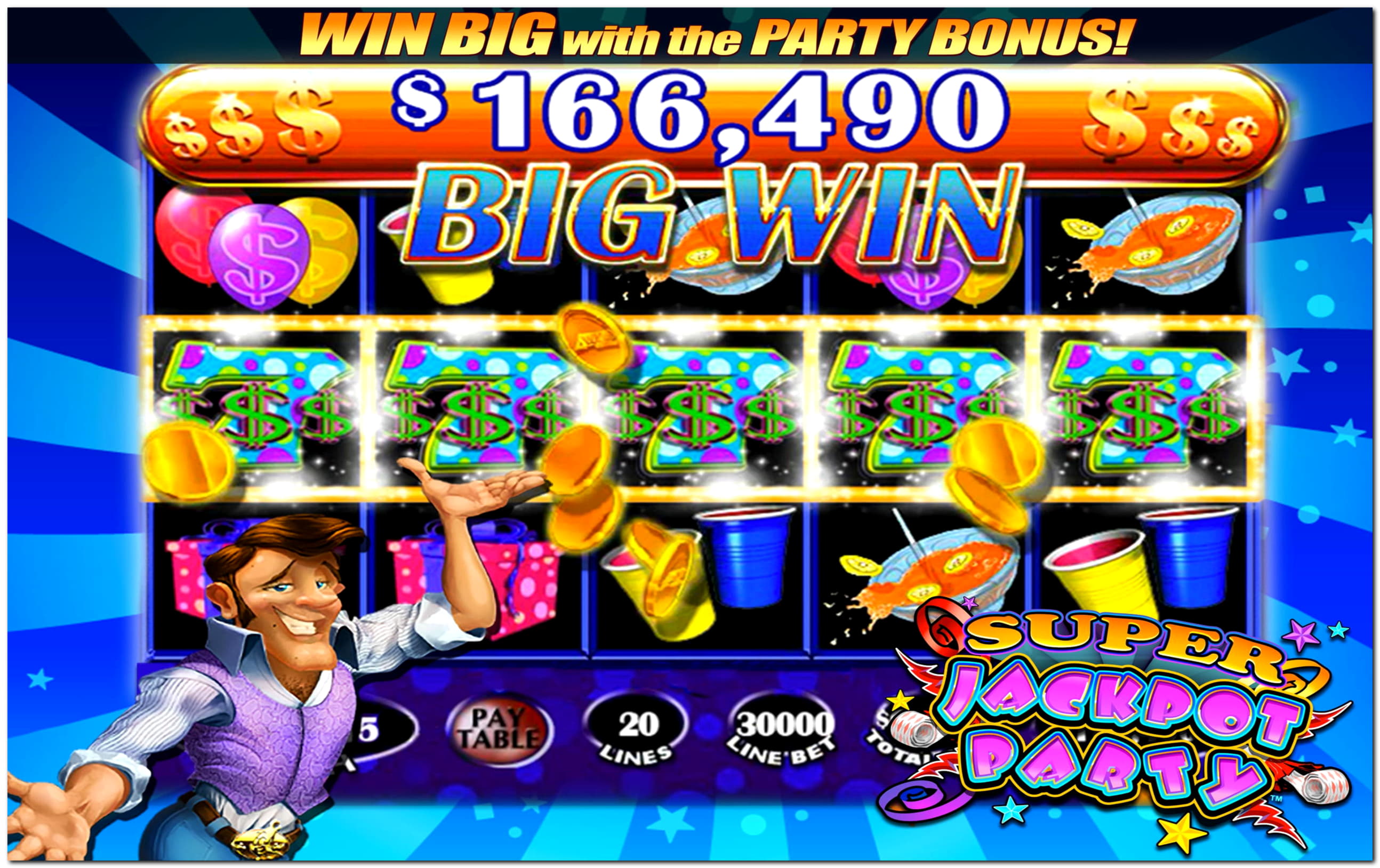 Jackpot party slot machine bonus