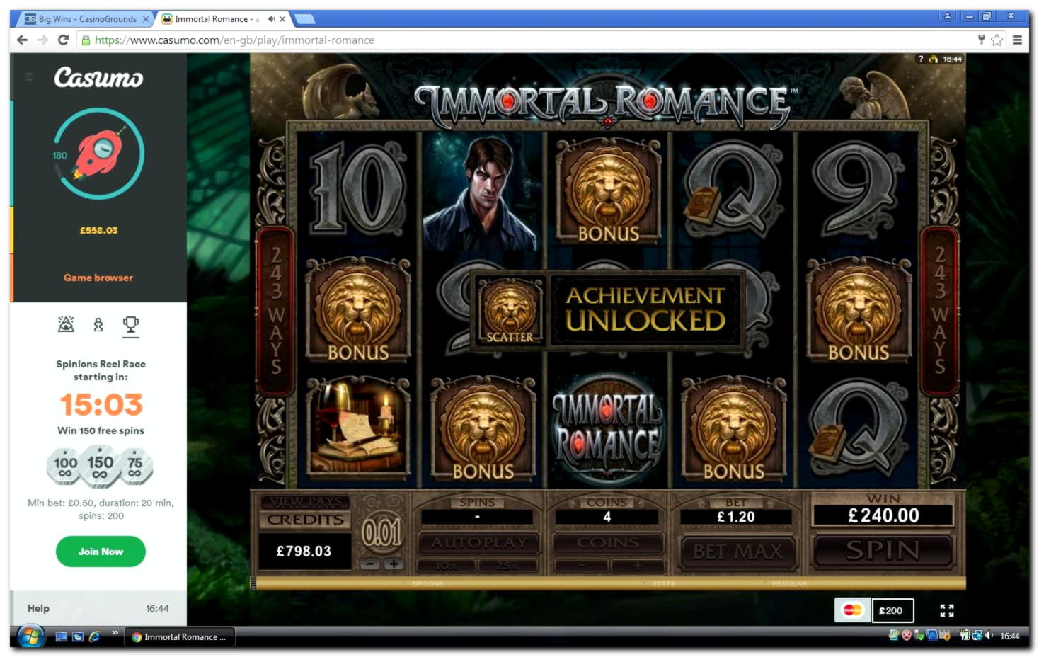 £4420 no deposit at Genesis Casino