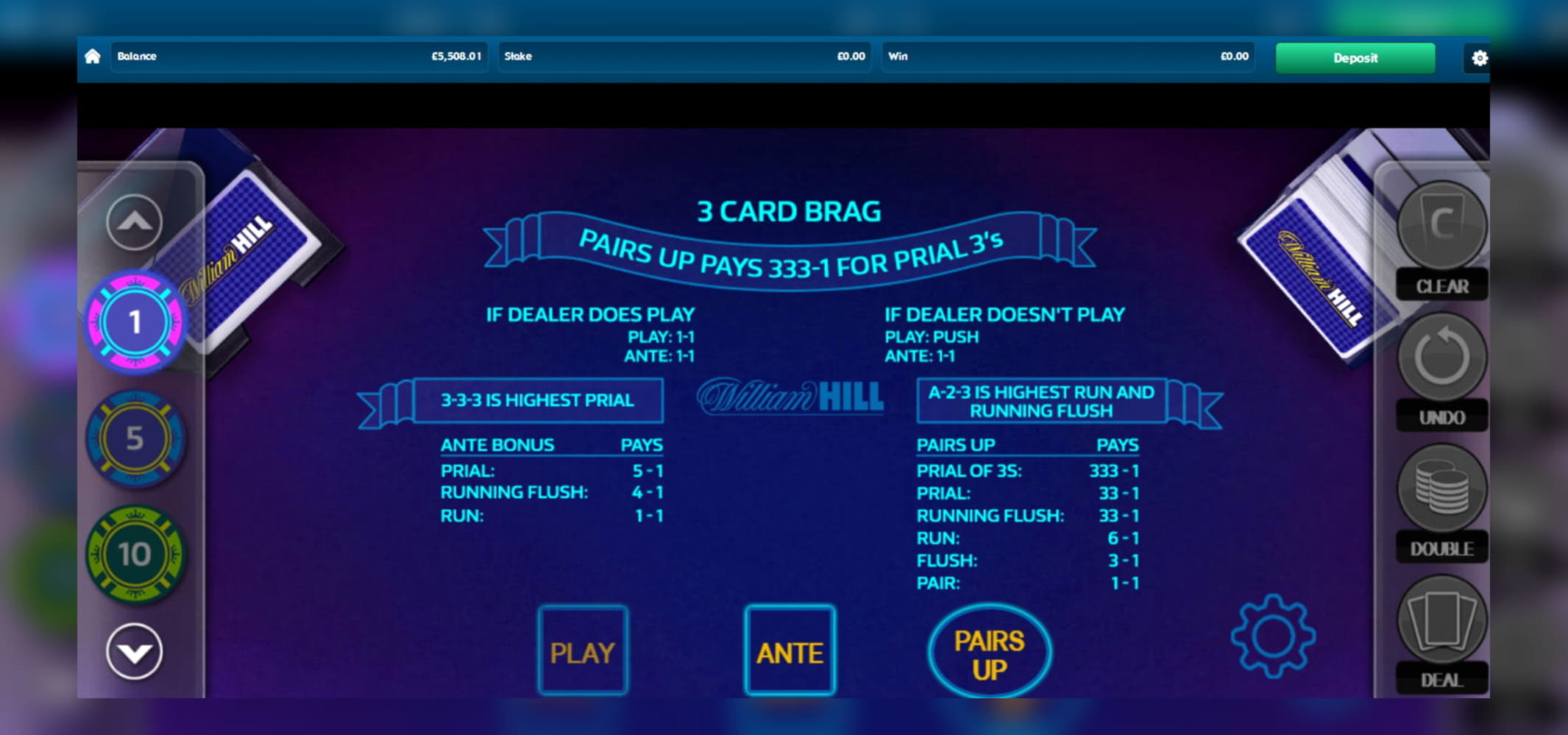 €475 Casino chip at Kaboo Casino
