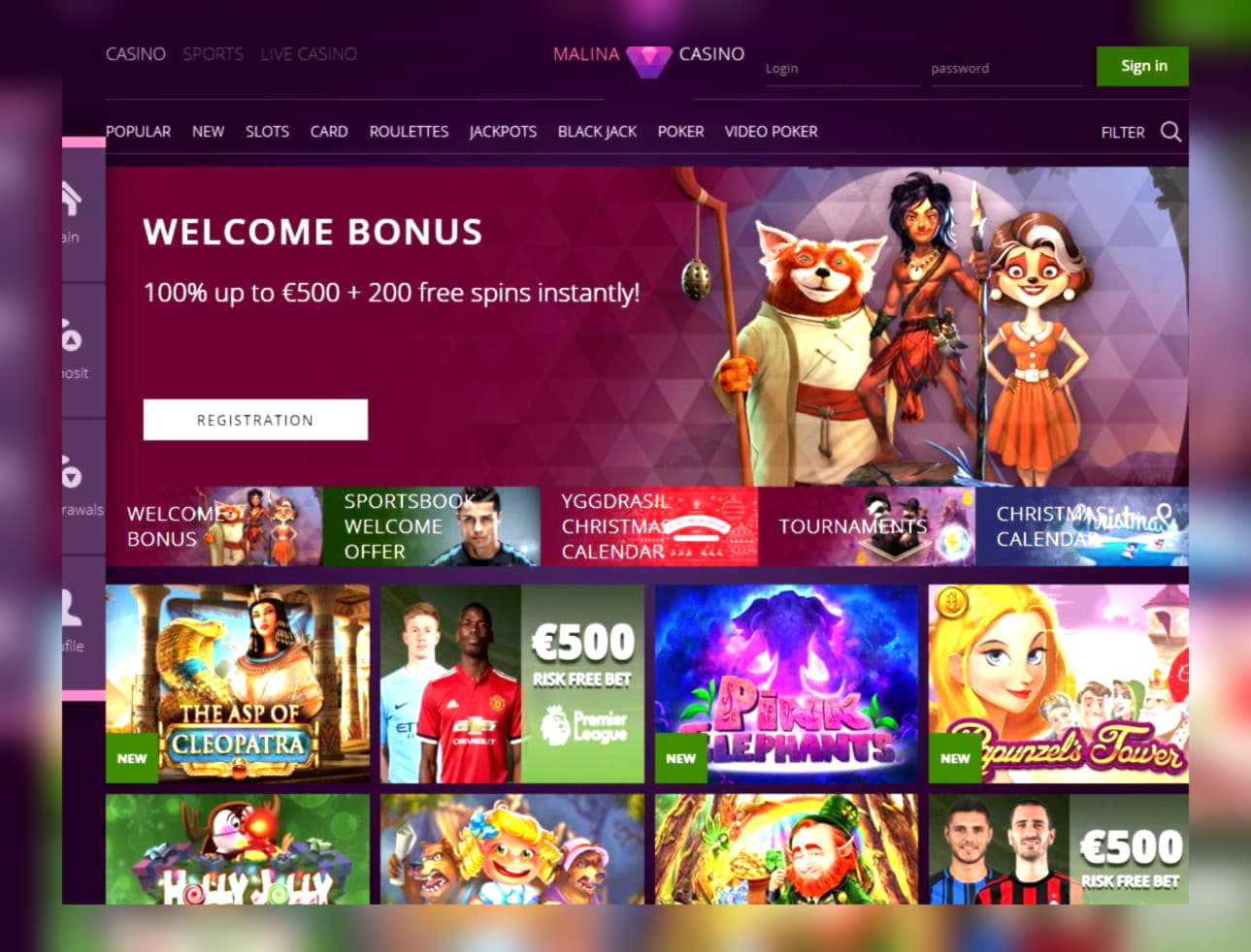 875% Match Bonus at Rizk Casino