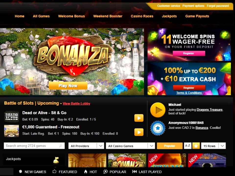 €800 Casino tournaments freeroll at Slots Million Casino