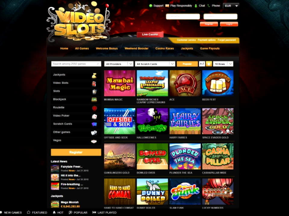 580% Casino match bonus at Betway Casino
