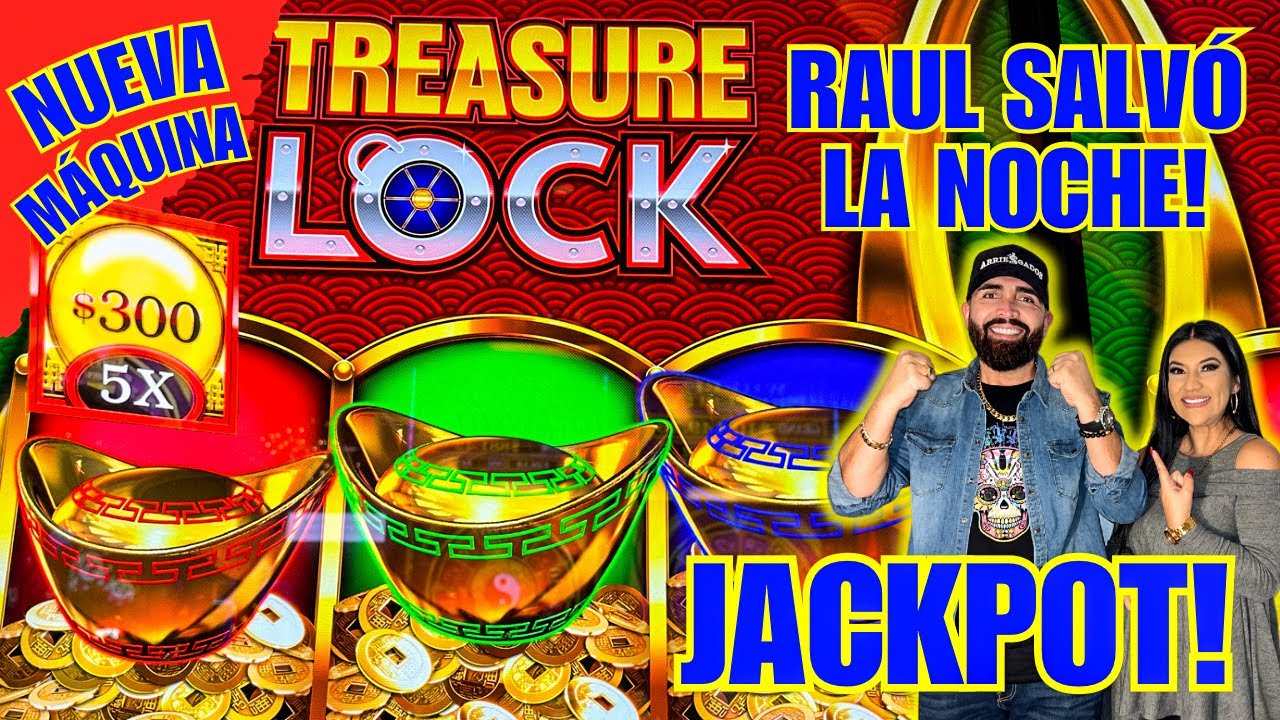 5X NEW SLOT JACKPOT TREASURE LOCK EN LAS VEGAS !