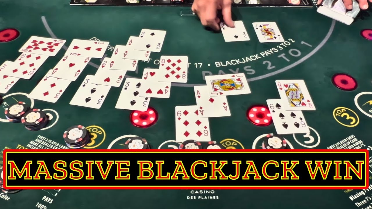 Massive tabular array Win: My Biggest Recorded Winning Blackjack Session Ever On YouTube!!!!