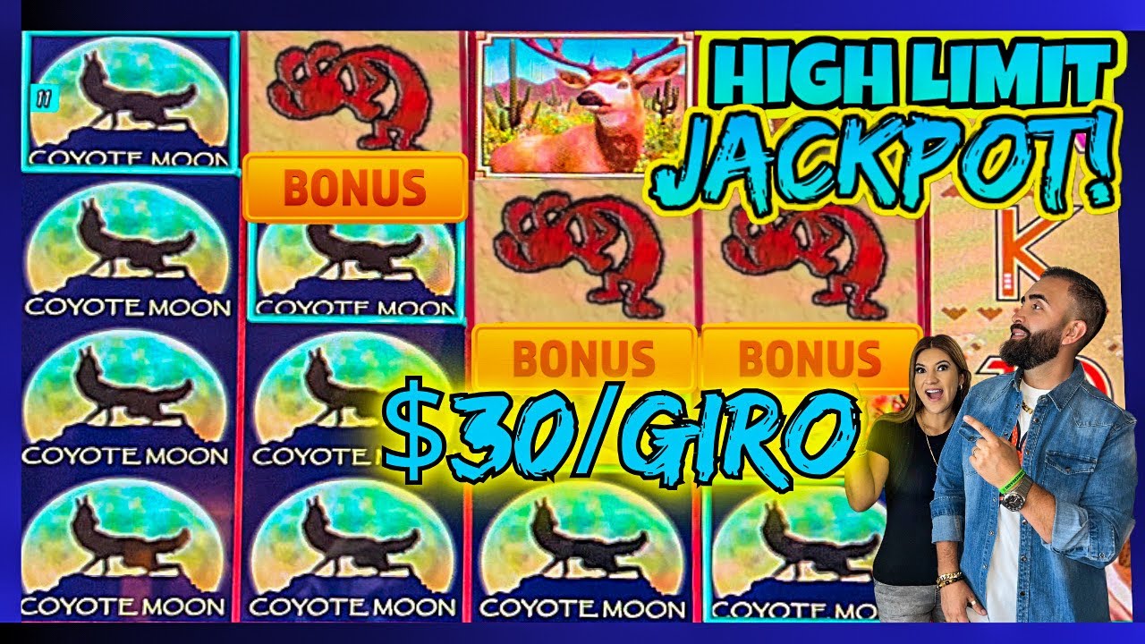 ? POR FIN GANÉ UN JACKPOT EN COYOTE MOON HIGH LIMIT SLOT MACHINE !